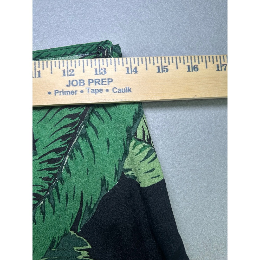 Beach Riot Wide Leg Pants Womens Medium Black Green Tropical Palm Leaf Print - Picture 2 of 9